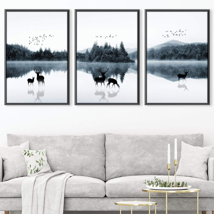 Mystical Lake Canvas Art Clock Canvas