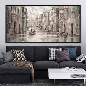 Mystical, Venice Charm Canvas Art 50 x 25cm / Unframed Canvas Print Clock Canvas