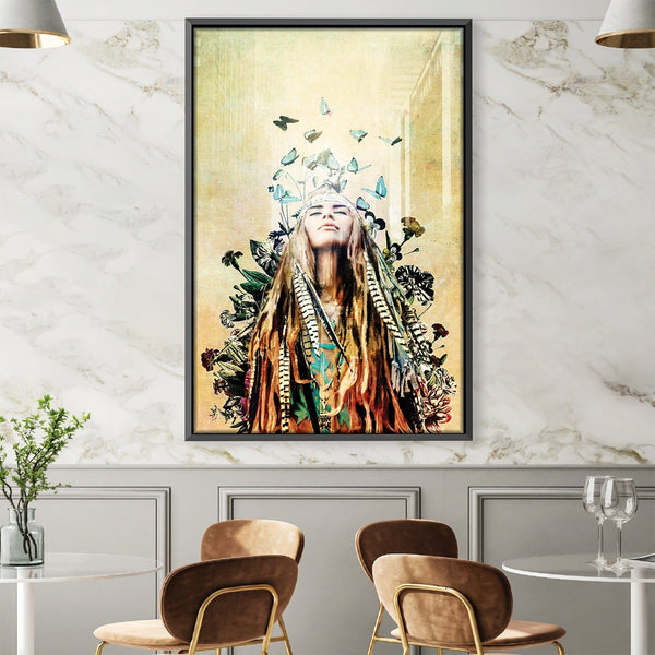 Native Woman 2 Canvas Art 30 x 45cm / Unframed Canvas Print Clock Canvas