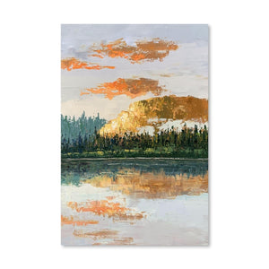 Nature Skies Oil Painting Oil Clock Canvas