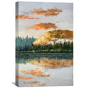 Nature Skies Oil Painting Oil Clock Canvas