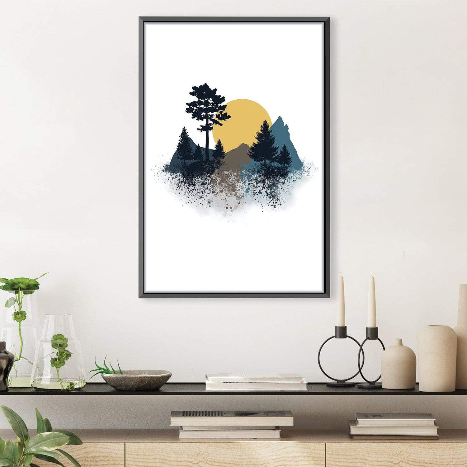 Nature Splatter Canvas Art Clock Canvas