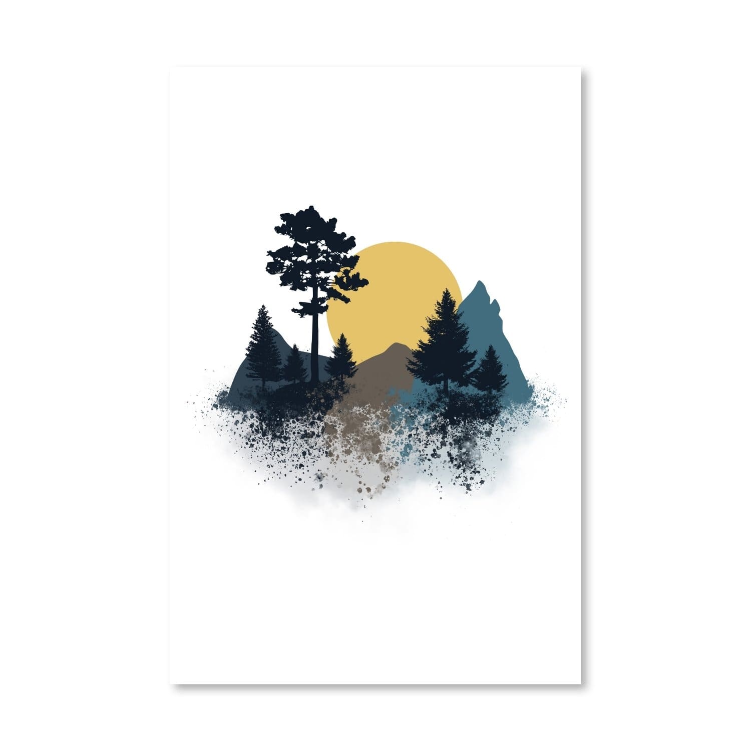 Nature Splatter Canvas Art Clock Canvas