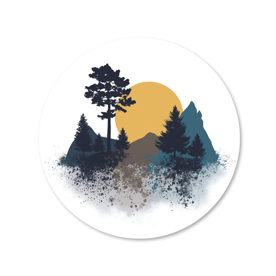 Nature Splatter - Circle Canvas Art Clock Canvas