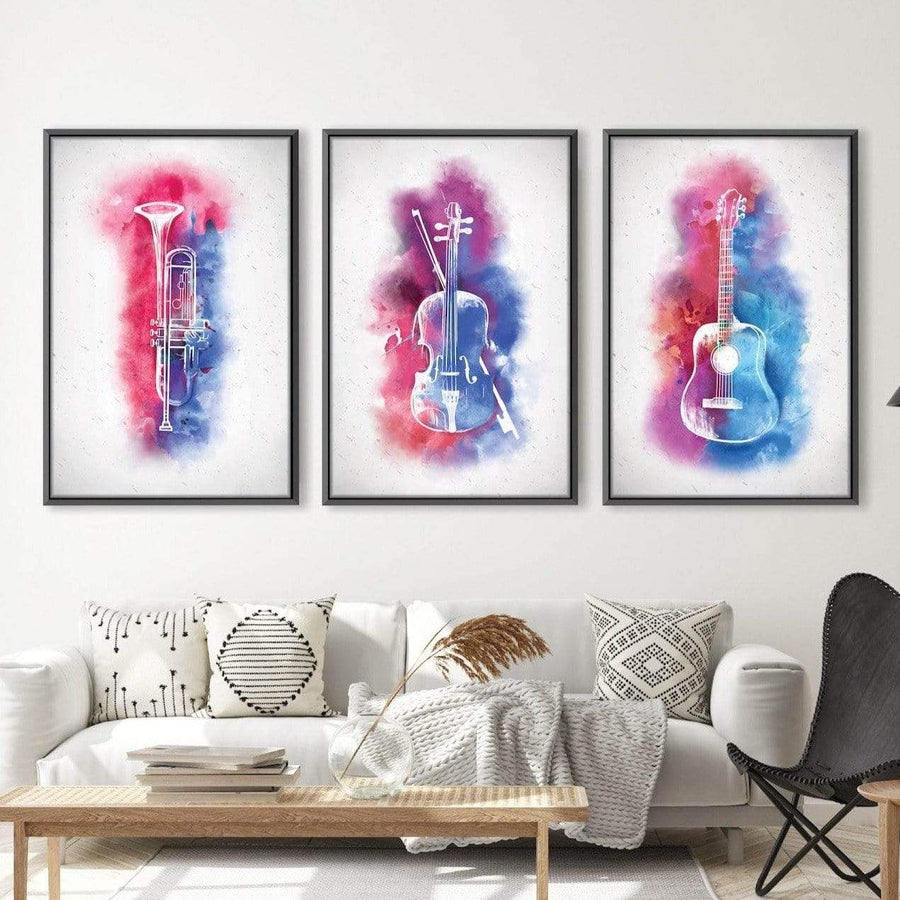 Neon Band Canvas Art Clock Canvas