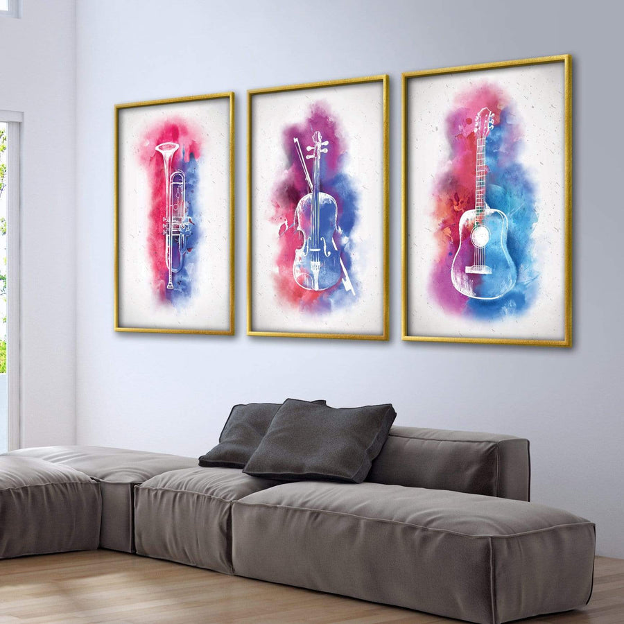 Neon Band Canvas Art Clock Canvas