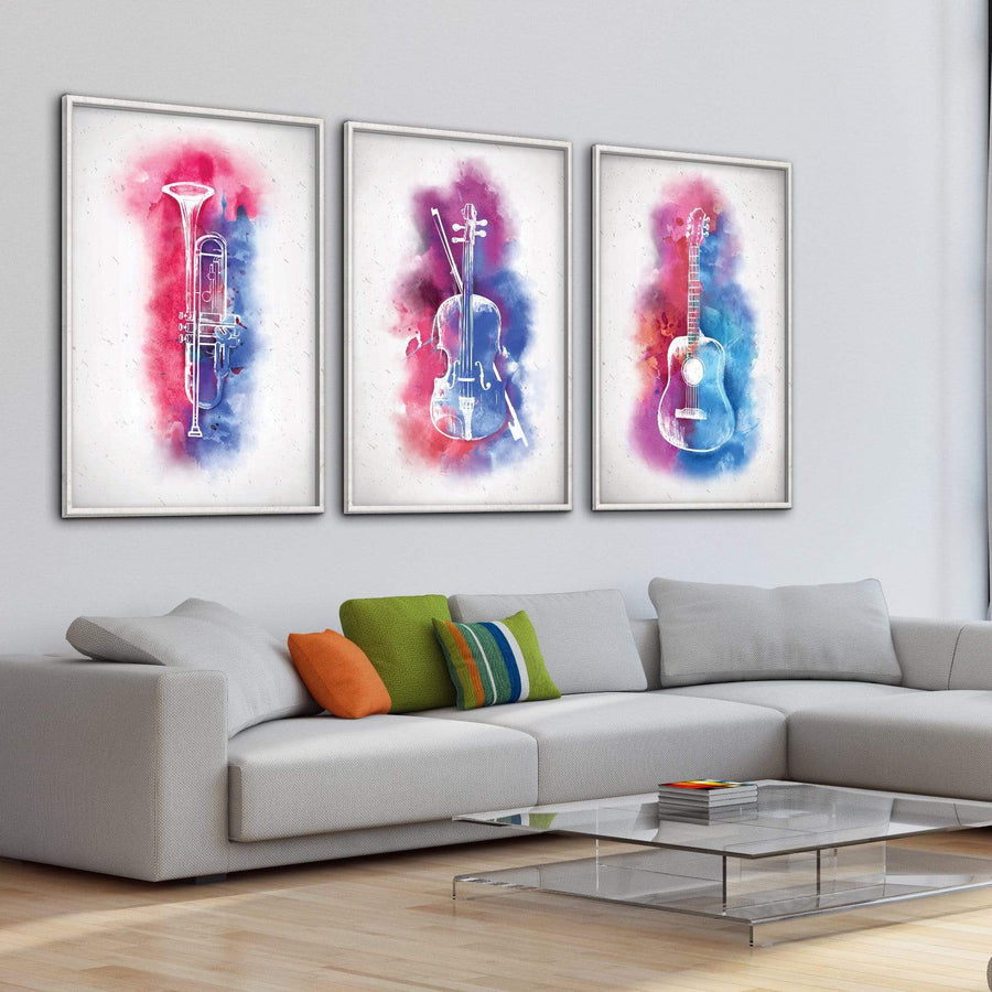 Neon Band Canvas Art Clock Canvas