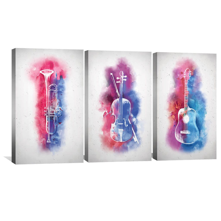 Neon Band Canvas Art Clock Canvas