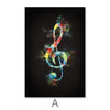 Neon Notes Canvas Art A / 30 x 45cm / Unframed Canvas Print Clock Canvas
