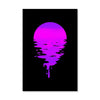 Neon Reflections Canvas Art Clock Canvas