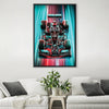 Neon Speed Canvas Art Clock Canvas