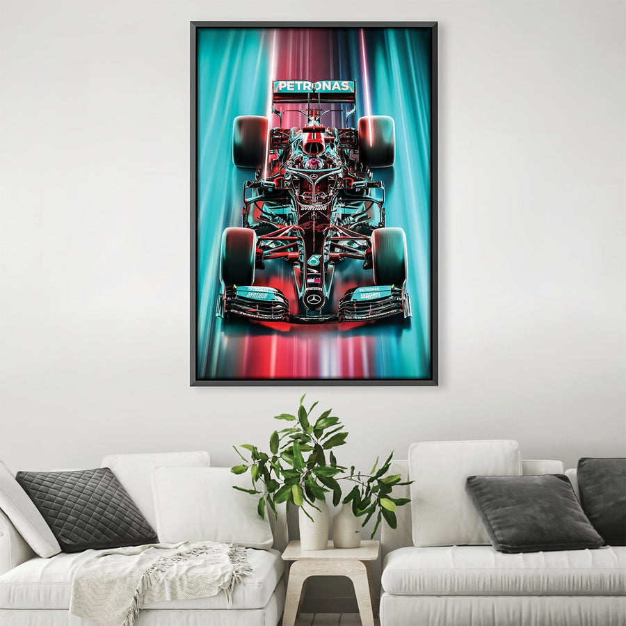 Neon Speed Canvas Art Clock Canvas