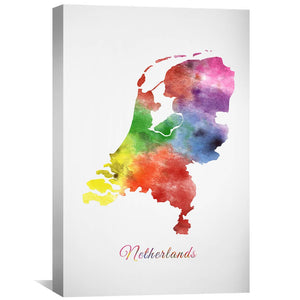 Netherlands Rainbow Canvas Art 30 x 45cm / Unframed Canvas Print Clock Canvas