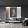 Never Try Never Know Clock Canvas