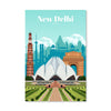 New Delhi Canvas - Studio 324 Art Clock Canvas