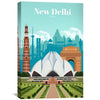 New Delhi Canvas - Studio 324 Art 30 x 45cm / Unframed Canvas Print Clock Canvas