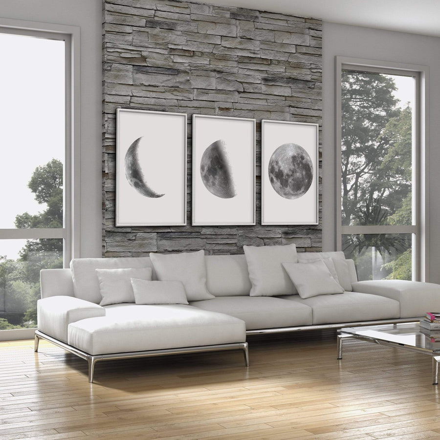 New Moon Canvas Art Clock Canvas