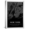 New York Black Canvas Art Clock Canvas