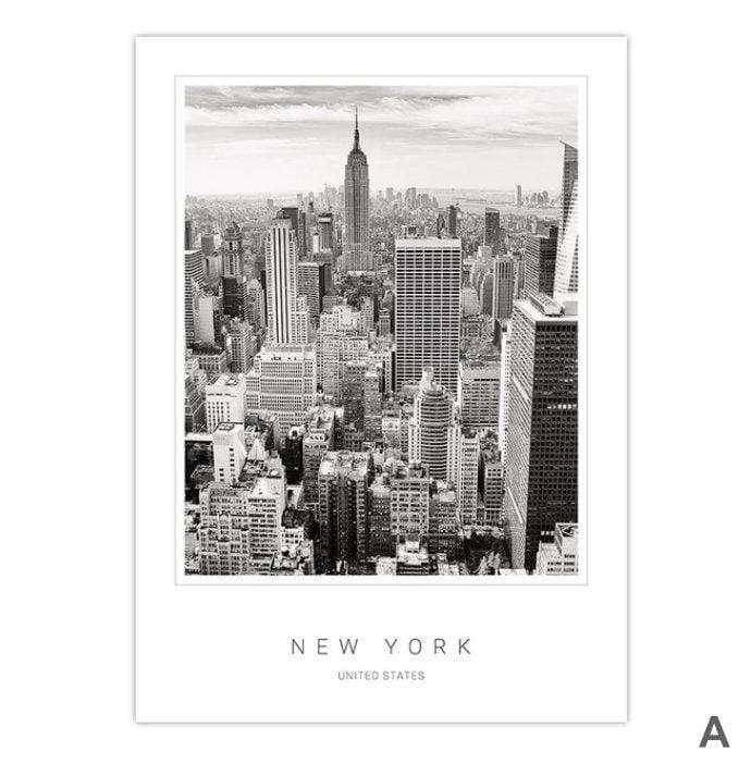 New York City Canvas Art A / 40 x 50cm / No Board - Canvas Print Only Clock Canvas