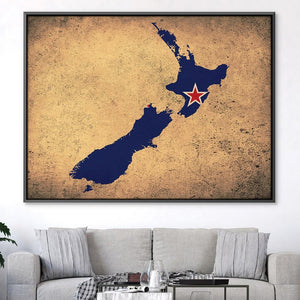 New Zealand Canvas Art Clock Canvas