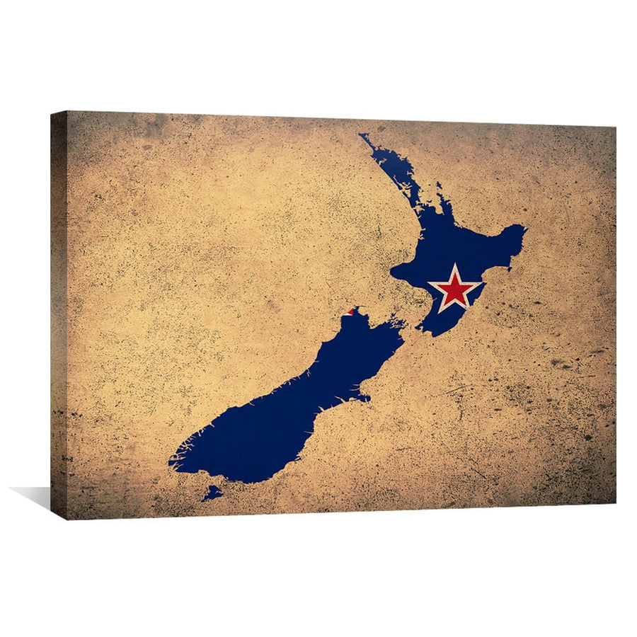 New Zealand Canvas Art 45 x 30cm / Unframed Canvas Print Clock Canvas