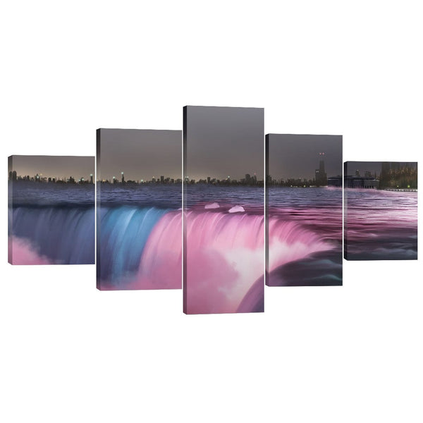 Niagara Falls Canvas - 5 Panel Art 5 Panel / Large / Standard Gallery Wrap Clock Canvas