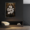 No Days Off Clock Canvas