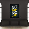 No Pain No Gain Clock Canvas