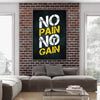 No Pain No Gain Clock Canvas