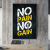 No Pain No Gain Clock Canvas