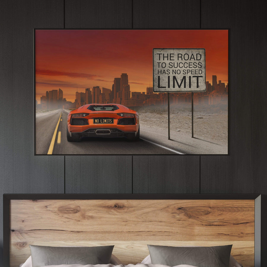 No Speed Limits Canvas Art Clock Canvas