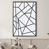 Noir Abstract Lines Canvas Art Clock Canvas