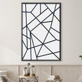Noir Abstract Lines Canvas Art Clock Canvas