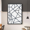 Noir Abstract Lines Canvas Art Clock Canvas