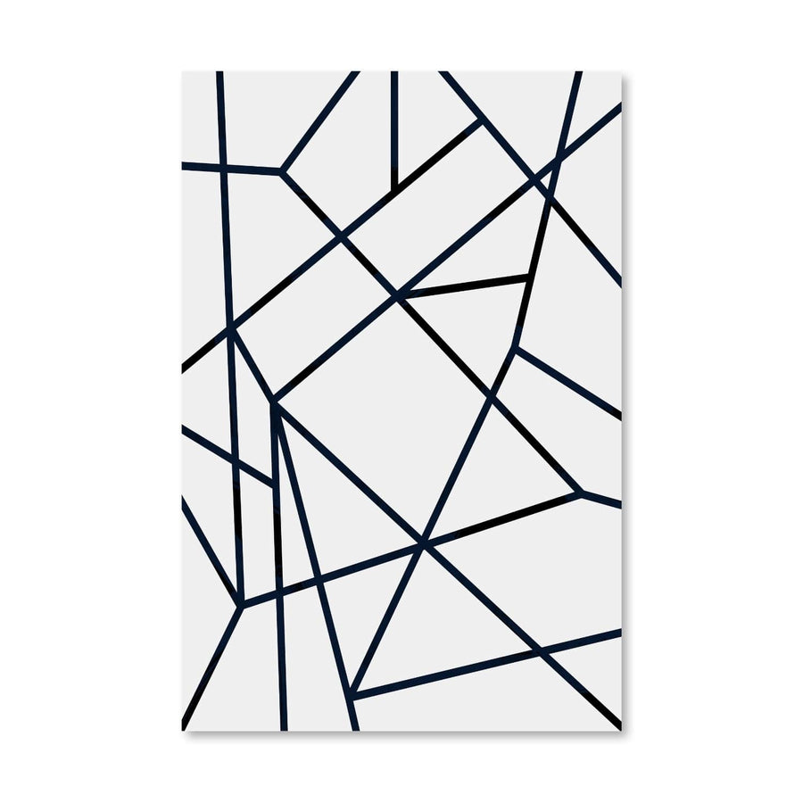 Noir Abstract Lines Canvas Art Clock Canvas