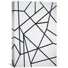 Noir Abstract Lines Canvas Art 30 x 45cm / Unframed Canvas Print Clock Canvas