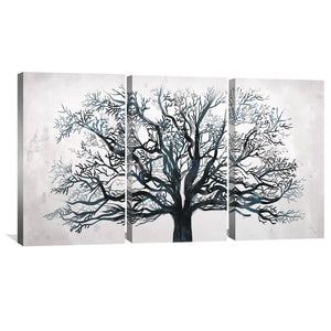 Noir Branches Canvas Art Set of 3 / 30 x 45cm / Unframed Canvas Print Clock Canvas