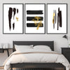 Noir Brush Work Canvas Art Clock Canvas