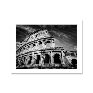 Noir Colosseum Print Art Clock Canvas