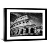 Noir Colosseum Print Art 45 x 30cm / Unframed Canvas Print Clock Canvas