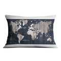 Noir Map Cushion Cushion Cushion Landscape Clock Canvas