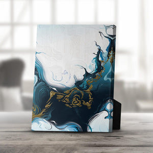 Nordic River B Desktop Canvas Desktop Canvas 25 x 20cm Clock Canvas