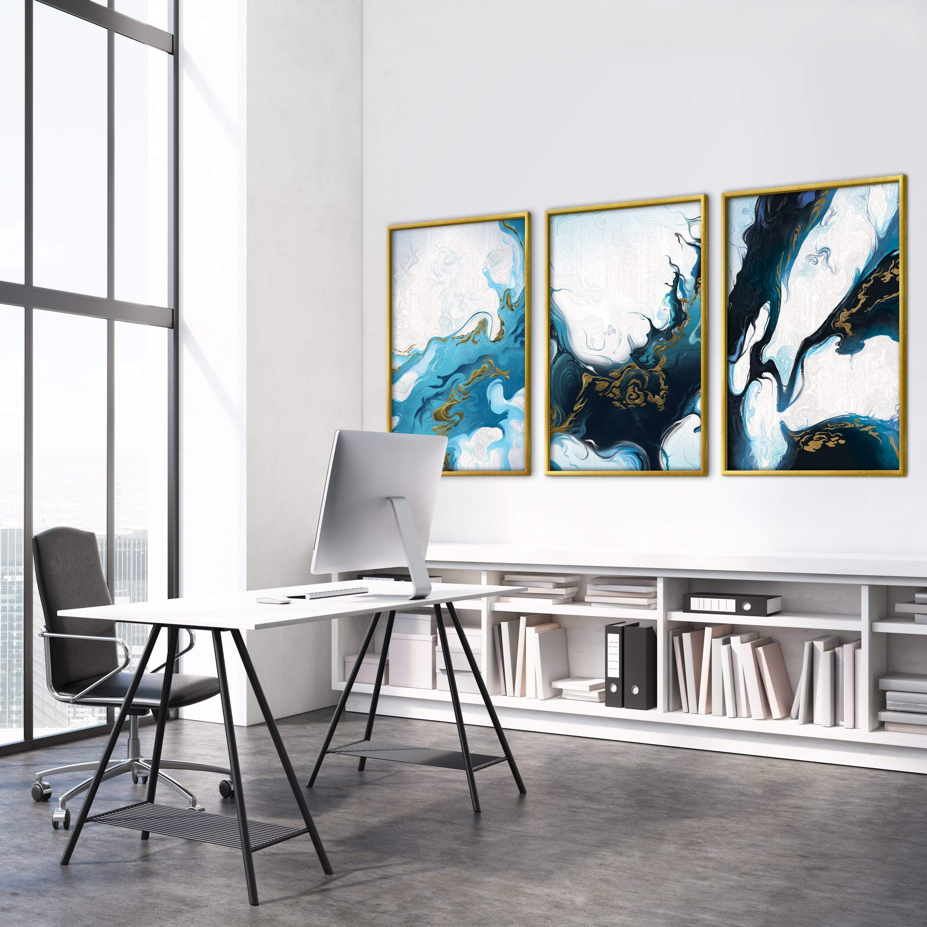 Nordic River Canvas Art Clock Canvas