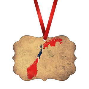 Norway Ornament Christmas Ornament Victorian 10.8 x 8cm Clock Canvas