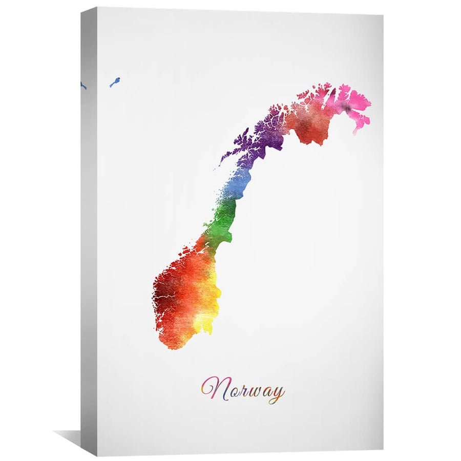 Norway Rainbow Canvas Art 30 x 45cm / Unframed Canvas Print Clock Canvas