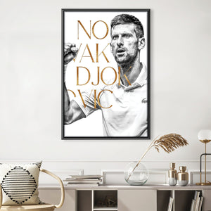 Novak Djokovic Canvas Art 30 x 45cm / Unframed Canvas Print Clock Canvas