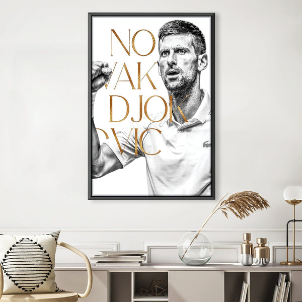 Novak Djokovic Canvas Art 30 x 45cm / Unframed Canvas Print Clock Canvas