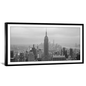 NYC Skyline Print Art 50 x 25cm / Unframed Print Clock Canvas