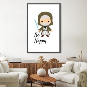 Obi Happy Wan Canvas Art Clock Canvas