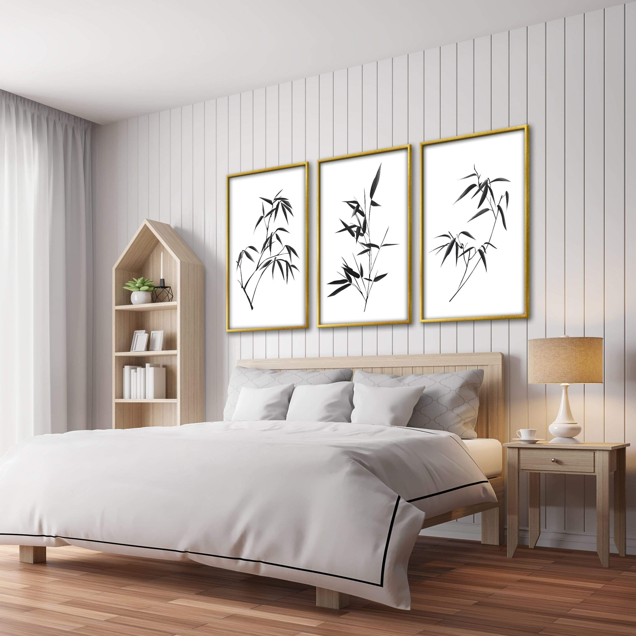 Obsidian Leaf Canvas Art Clock Canvas
